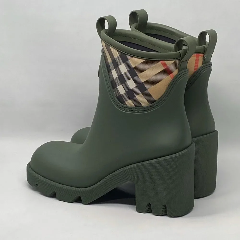 Burberry Rubber Marsh Stamp Heeled Low Boots​ size 37